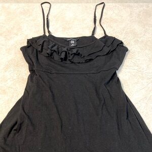 Moda International black ruffled cami size M